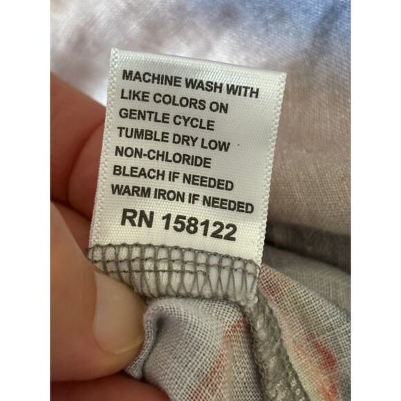 AP.NY Linen Top Blouse Womens Size Large Coastal Boho 3/4 Sleeve Vacation Cruise - Picture 3 of 5